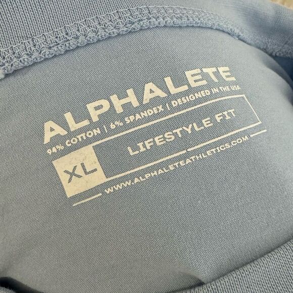 Alphalete Outlined Lifestyle Fit Blue T-Shirt Size XL - Picture 4 of 6